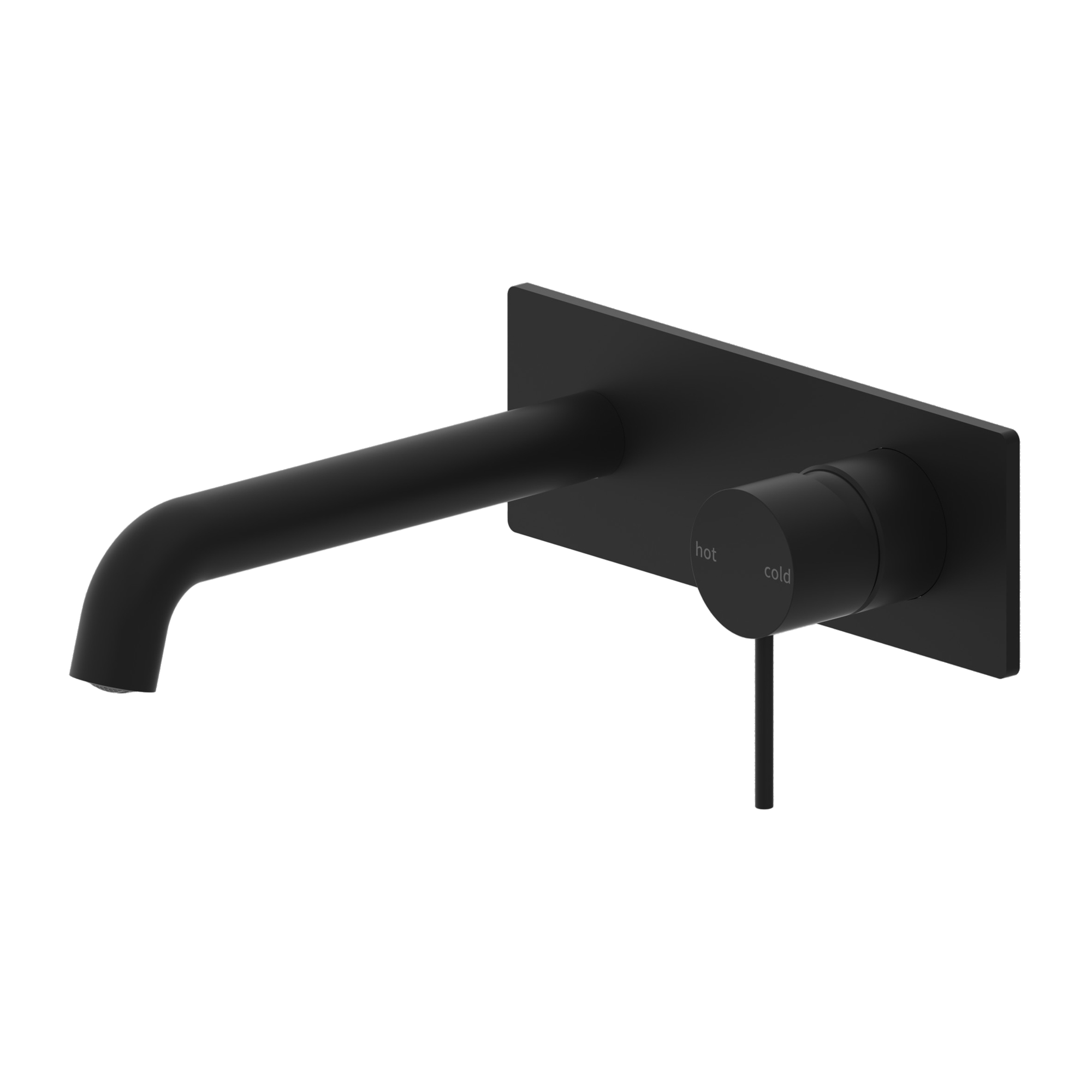 Mecca Wall Basin Mixer 185mm Spout Matte Black