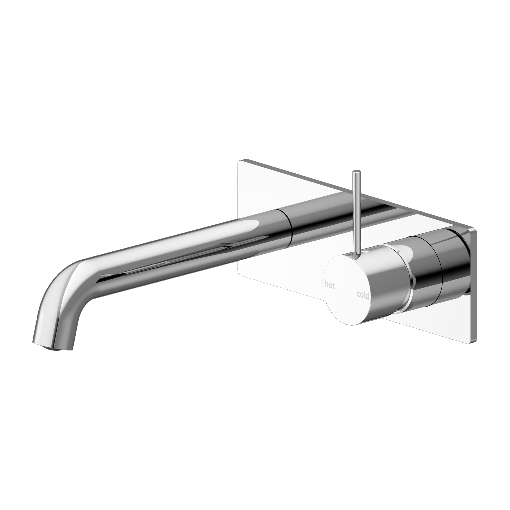 Mecca Wall Basin Mixer Handle Up 185mm Spout Chrome