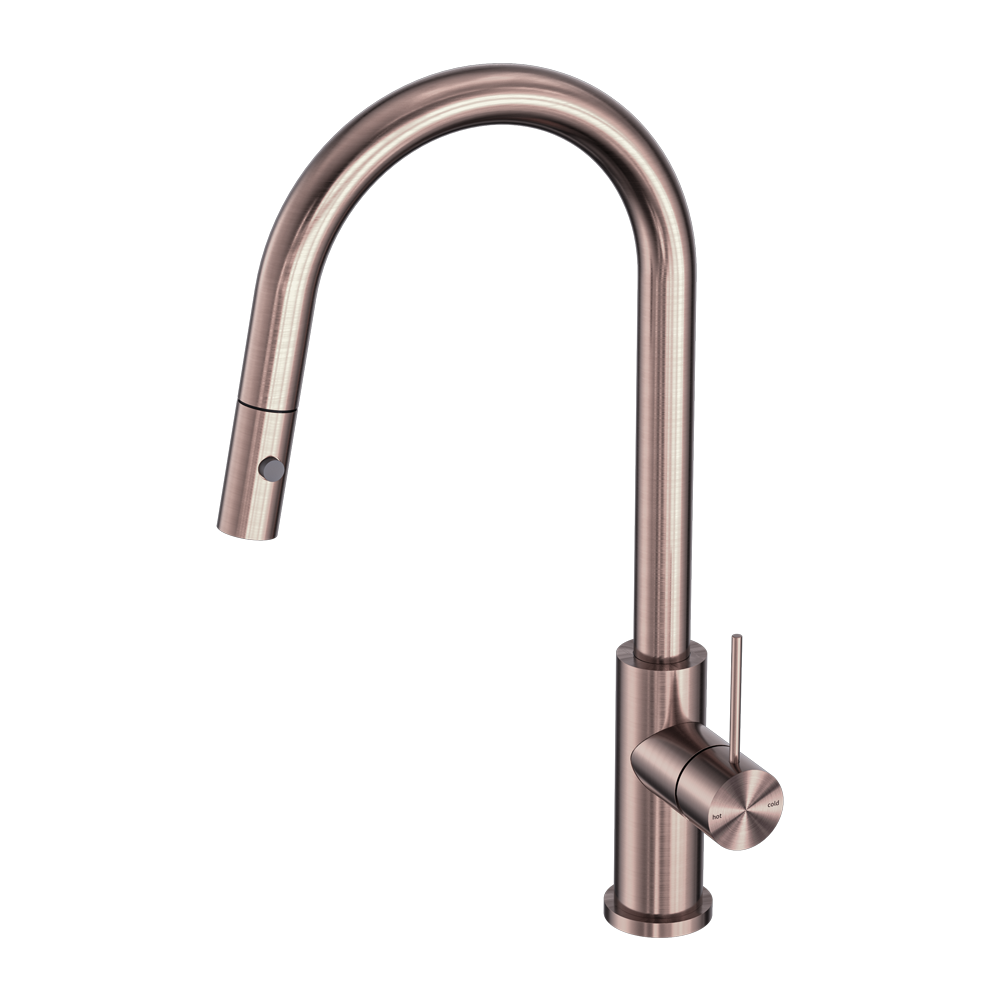 Mecca Brushed Bronze Pull Out Sink Mixer With Veggie Spray Function