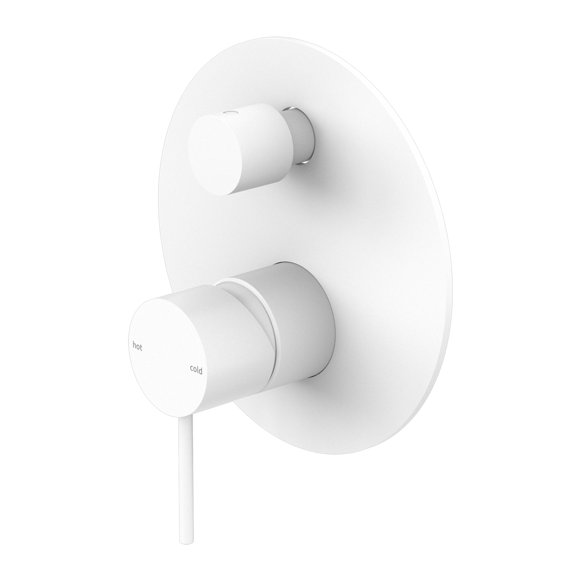 Mecca Shower Mixer With Divertor Matte White