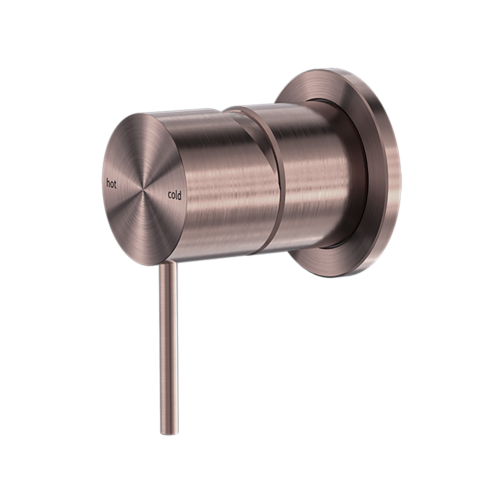 Mecca Shower Mixer with 60mm Plate Brushed Bronze