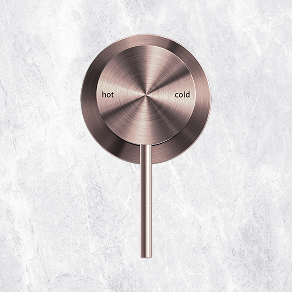 Mecca Shower Mixer with 60mm Plate Brushed Bronze