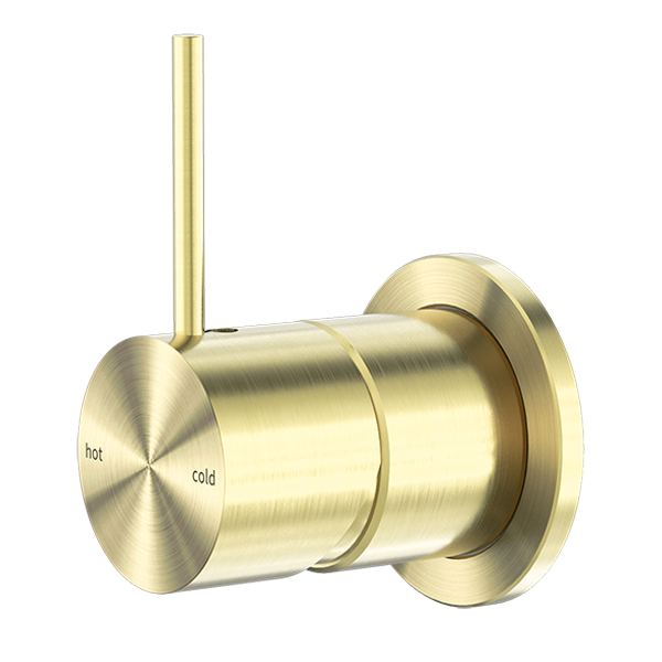 Mecca Shower Mixer 60mm Handle Up Plate Brushed Gold