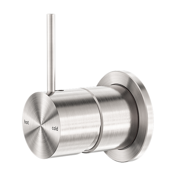 Mecca Shower Mixer 60mm Handle Up Plate Brushed Nickel