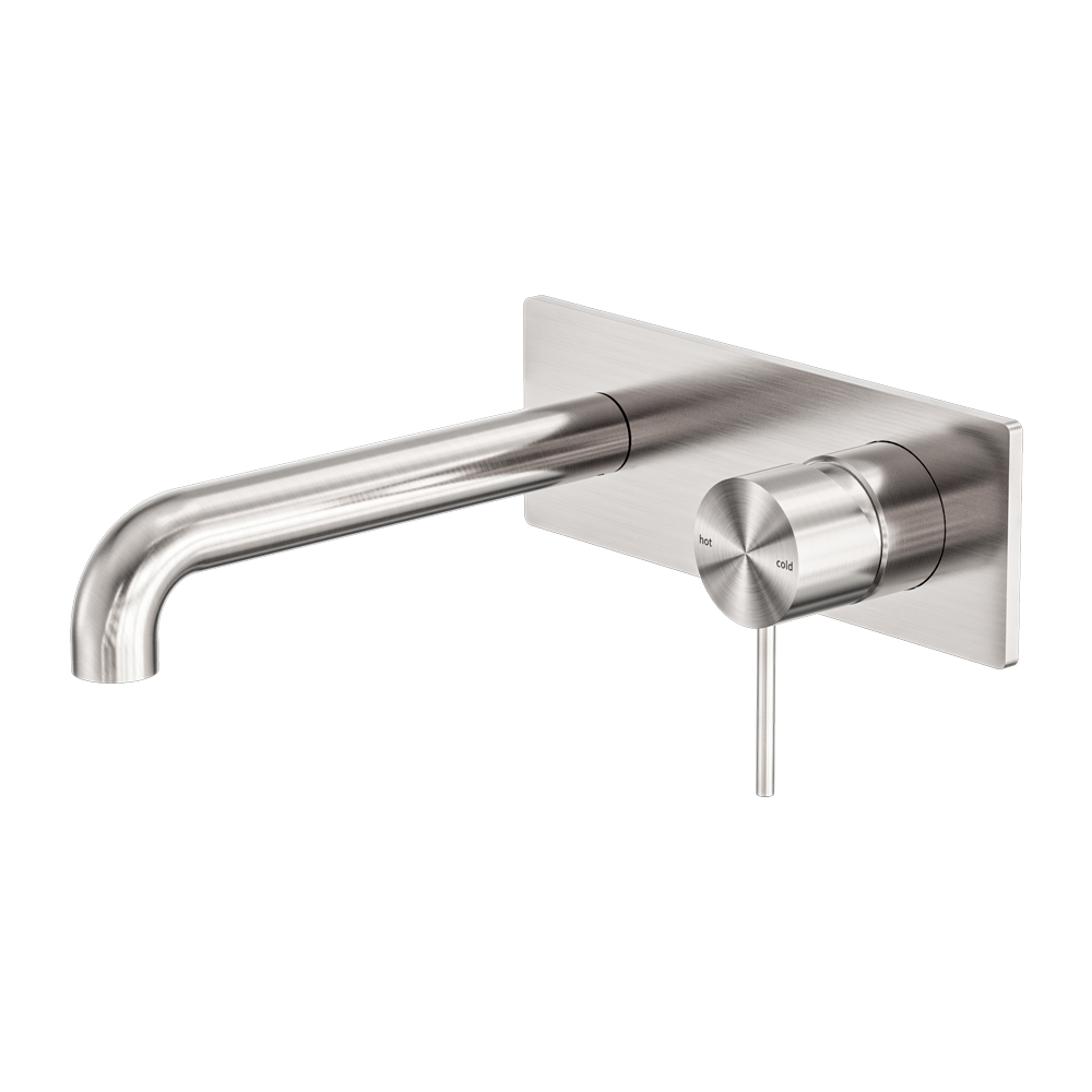 Mecca Wall Basin/Bath Mixer 160mm Brushed Nickel