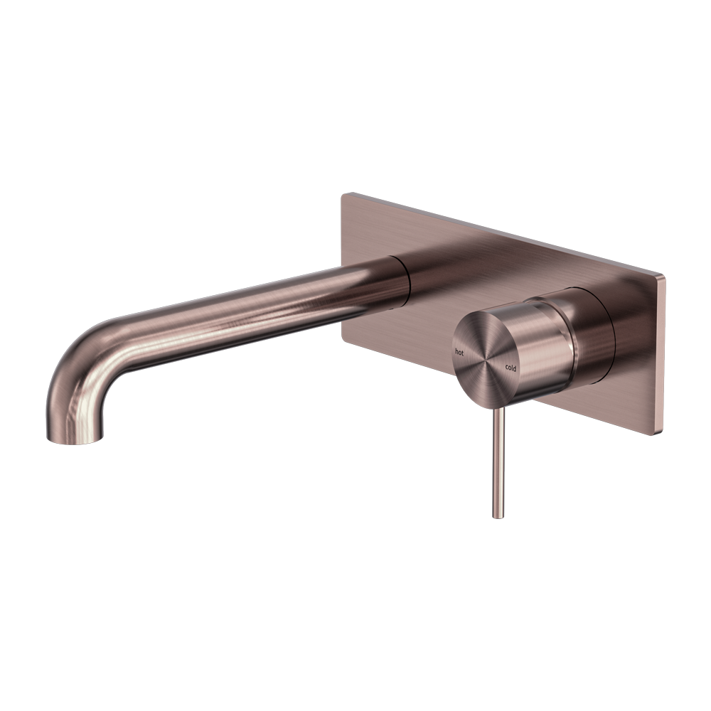 Mecca Wall Basin/Bath Mixer 185mm Brushed Bronze