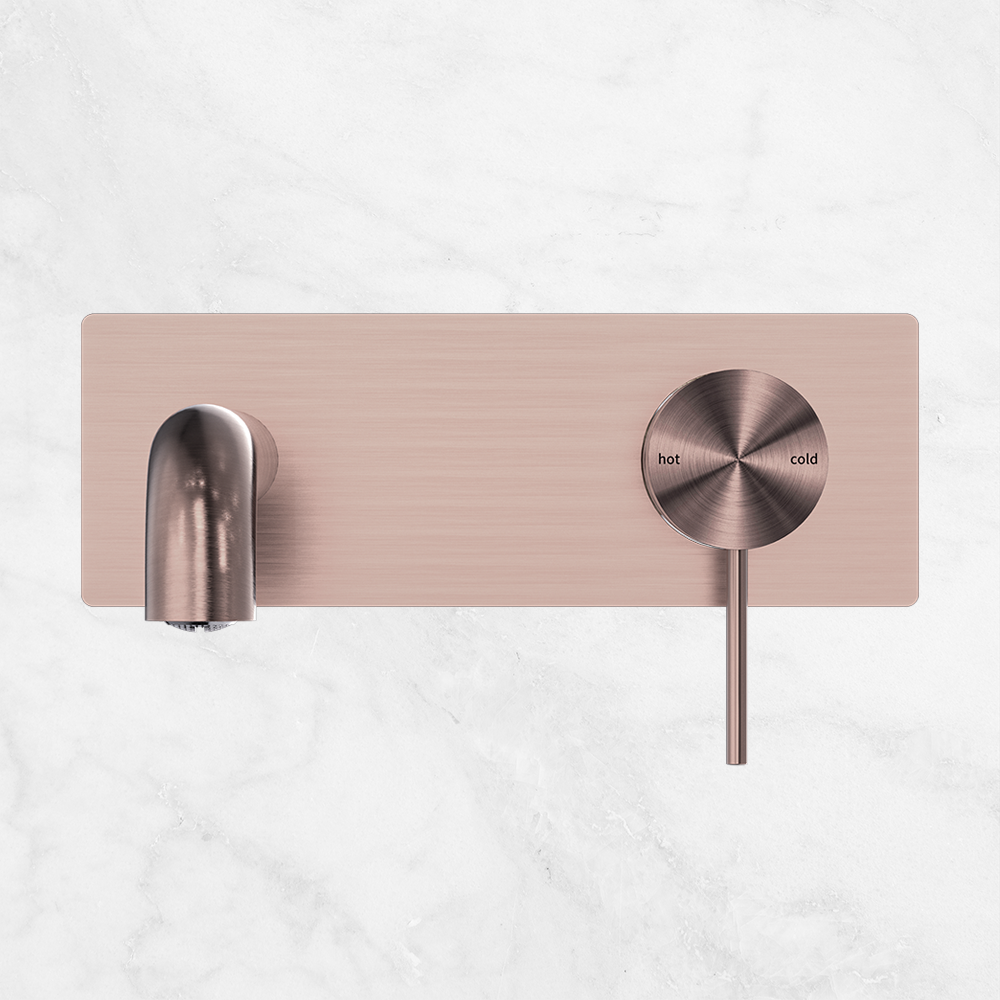 Mecca Wall Basin/Bath Mixer 185mm Brushed Bronze