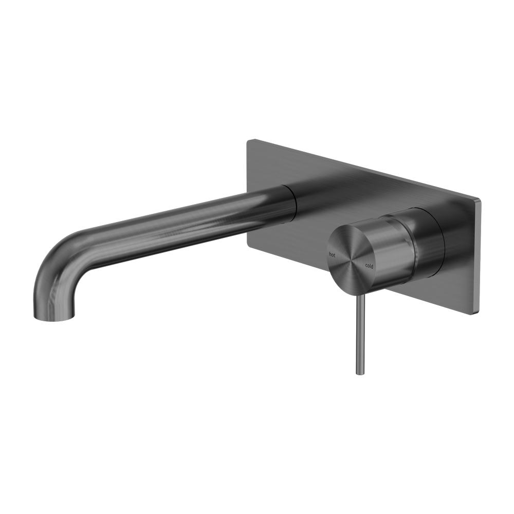 Mecca Wall Basin/Bath Mixer 185mm Gun Metal