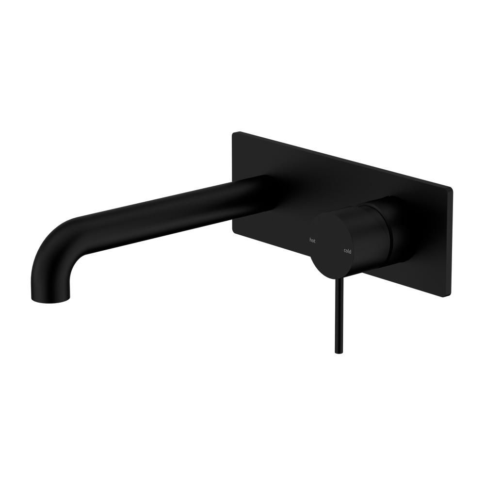 Mecca Wall Basin/Bath Mixer 120mm Matte Black