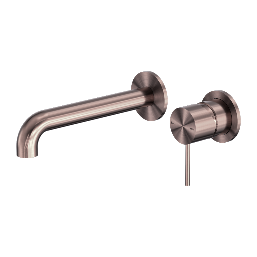 Mecca Wall Basin/Bath Mixer Separete Back Plate 230mm Brushed Bronze