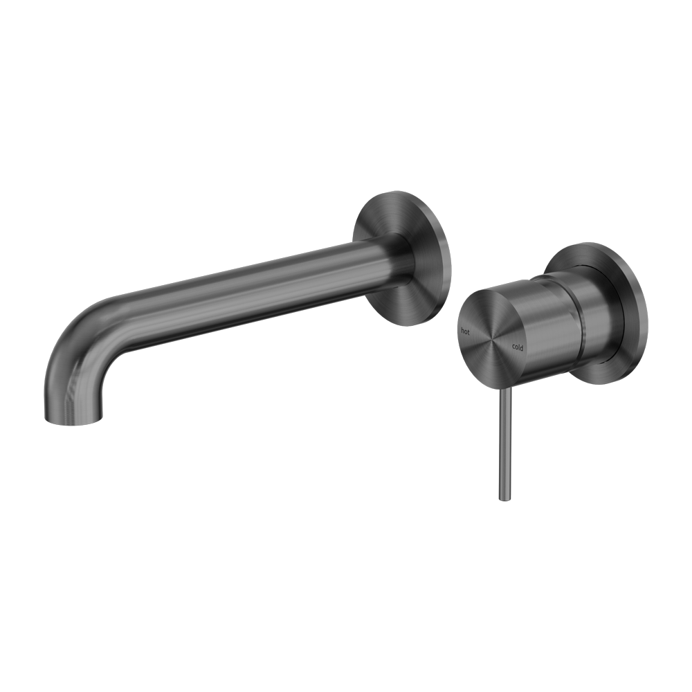 Mecca Wall Basin/Bath Mixer Separete Back Plate 160mm Gun Metal