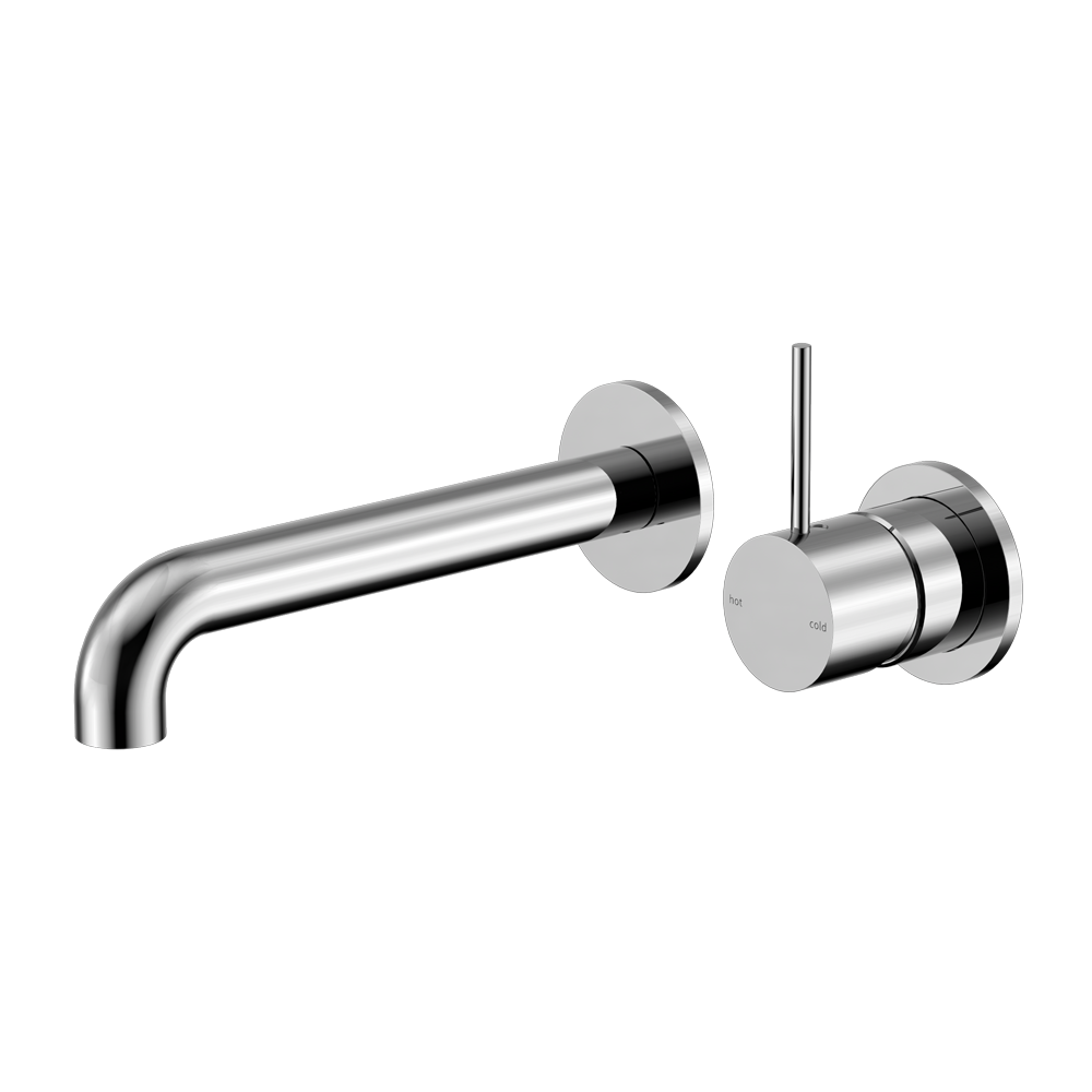 Mecca Wall Basin/Bath Mixer Separete Back Plate Handle Up 160mm Chrome