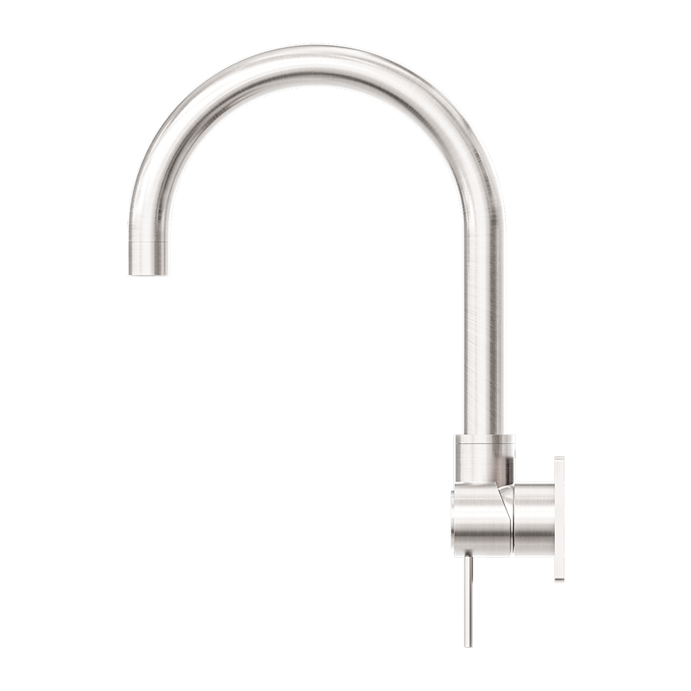 Mecca Wall Basin/Bath Mixer Swivel Spout Brushed Nickel