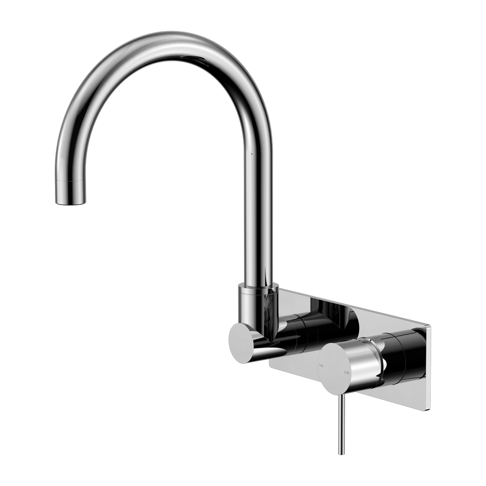 Mecca Wall Basin/Bath Mixer Swivel Spout Chrome