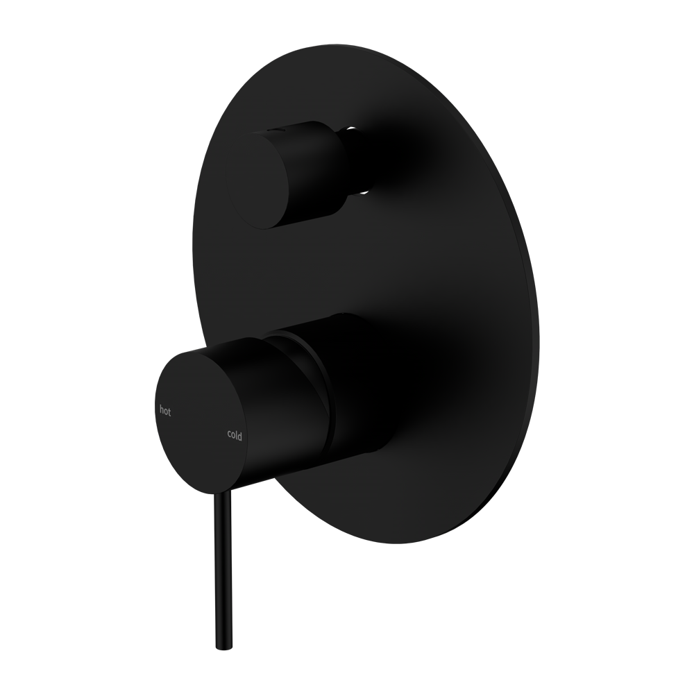 Mecca Shower Mixer With Divertor Matte Black