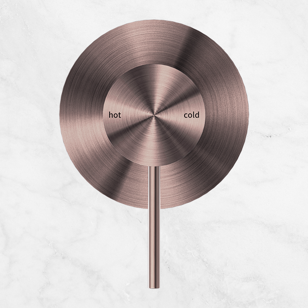 Mecca Shower Mixer 80mm Plate Brushed Bronze