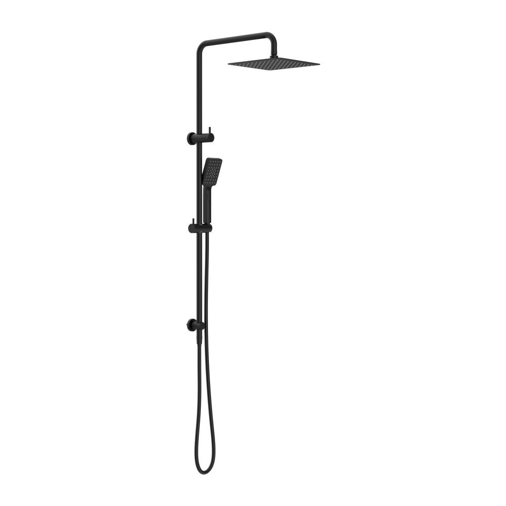 Square Project Twin Shower Matte Black