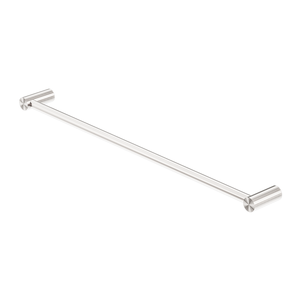 New Mecca Single Towel Rail 800mm Brushed Nickel