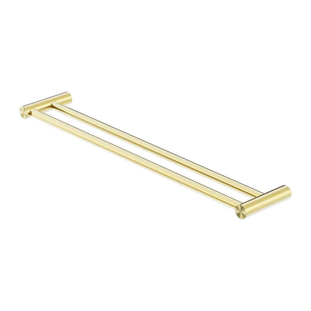 New Mecca Double Towel Rail 800mm Brushed Gold