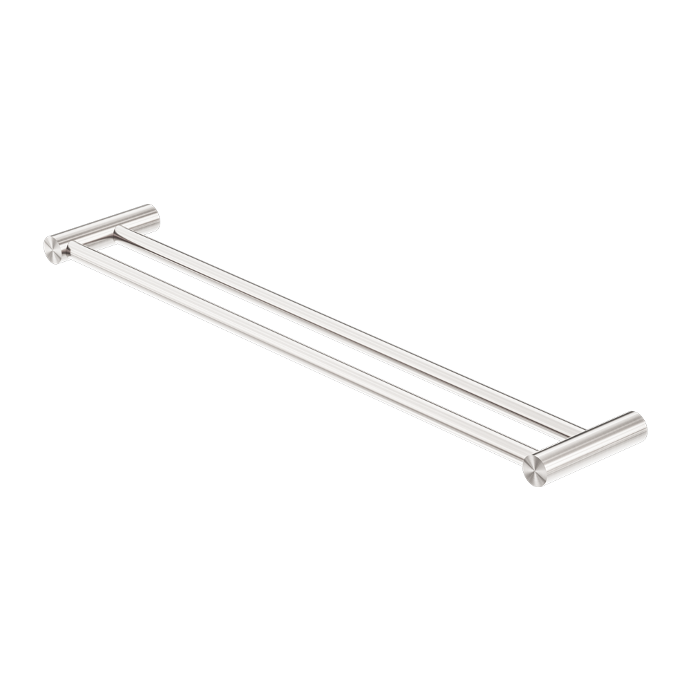 New Mecca Double Towel Rail 600mm Brushed Nickel