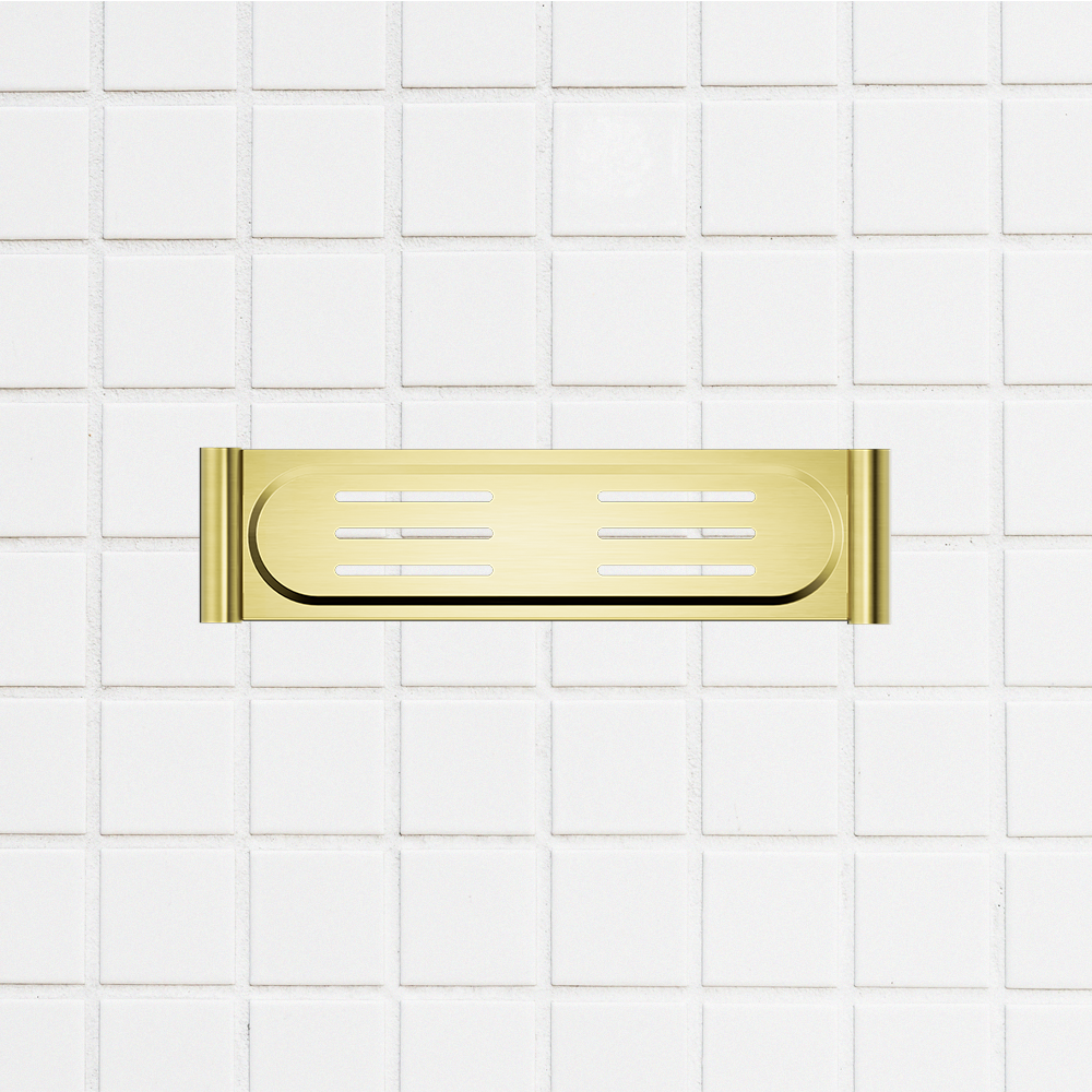 New Mecca Metal Shower Shelf Brushed Gold