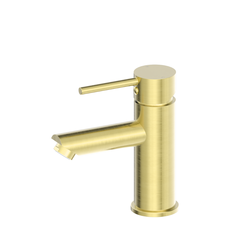 Dolce Basin Mixer Straight Spout Brushed Gold