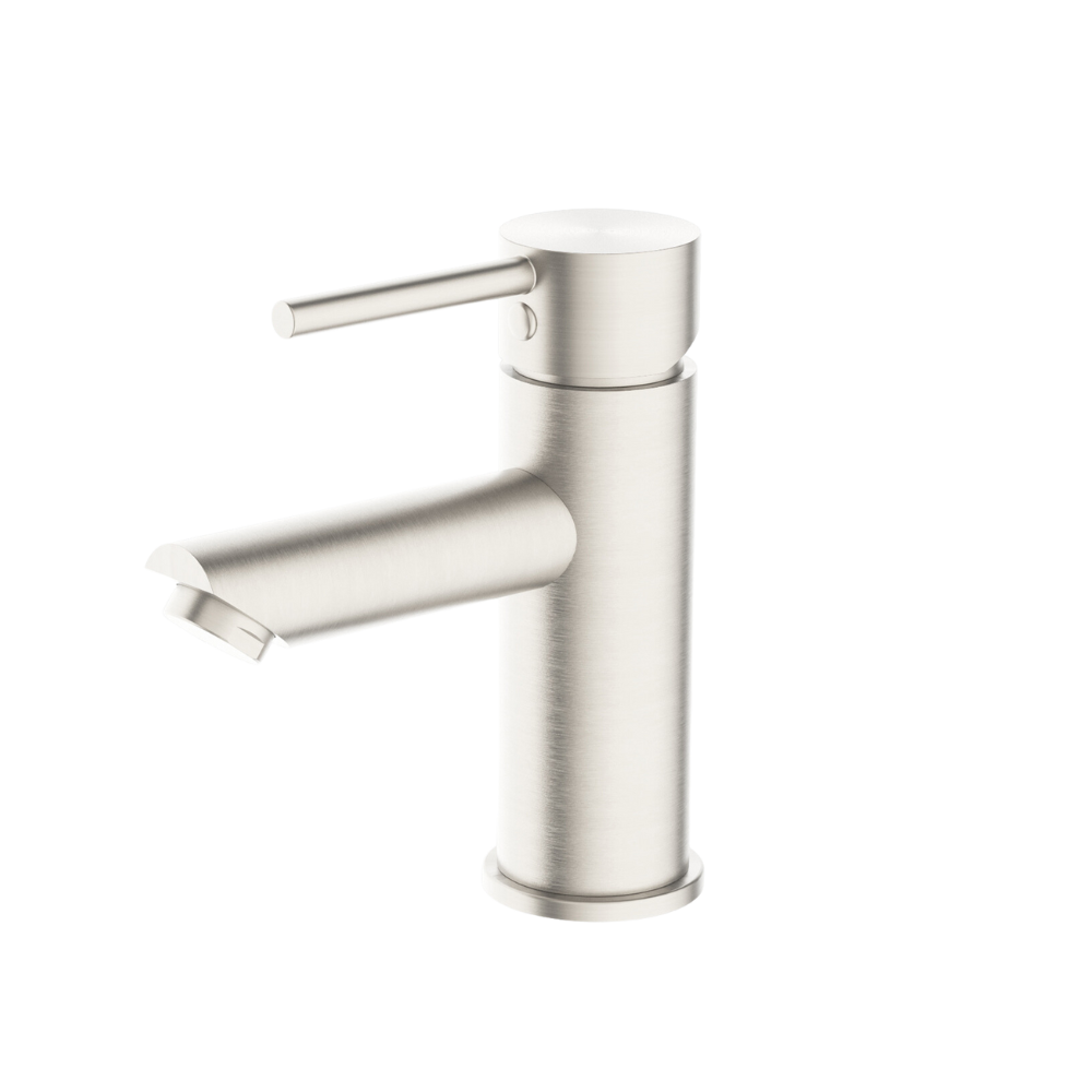 Dolce Basin Mixer Straight Spout Brushed Nickel