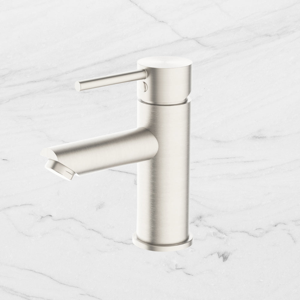 Dolce Basin Mixer Straight Spout Brushed Nickel