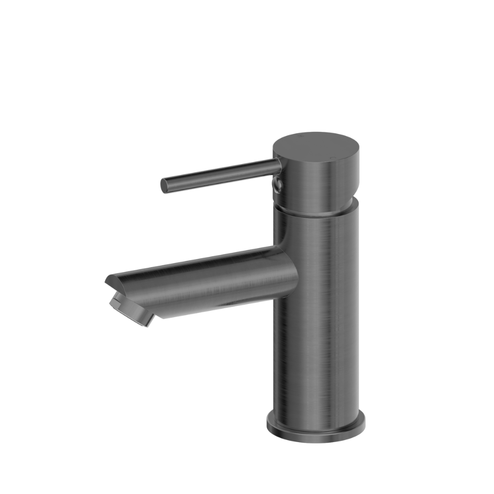 Dolce Basin Mixer Straight Spout Brushed Gunmetal