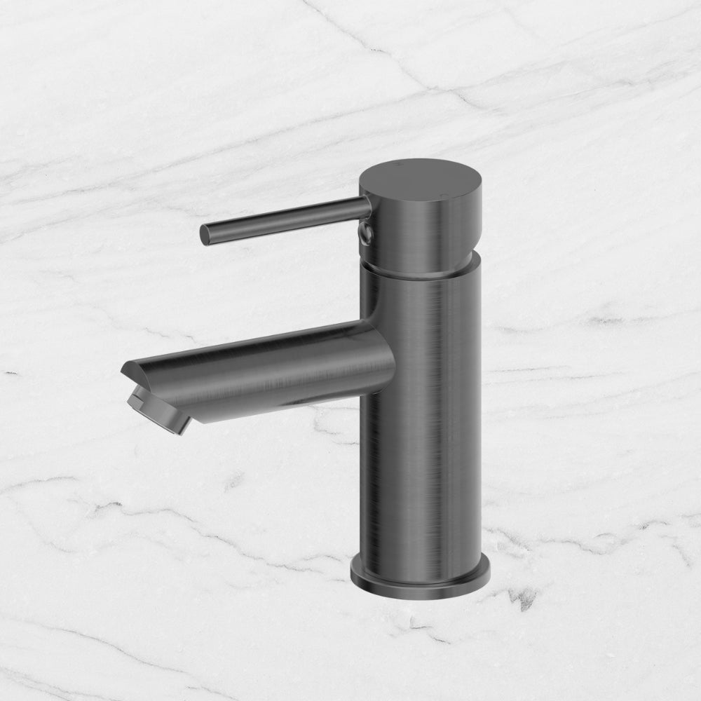 Dolce Basin Mixer Straight Spout Brushed Gunmetal