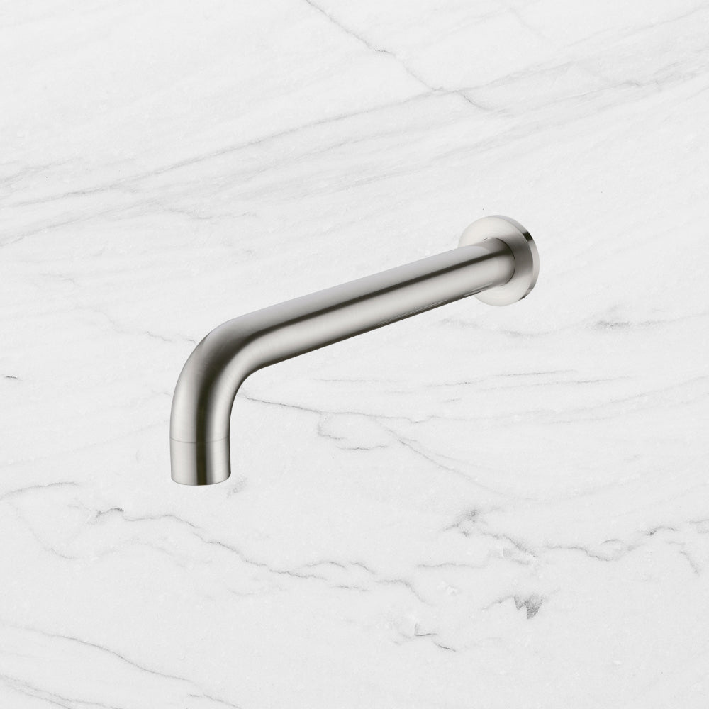 Dolce Basin Bath Spout Only 215mm Brushed Nickel