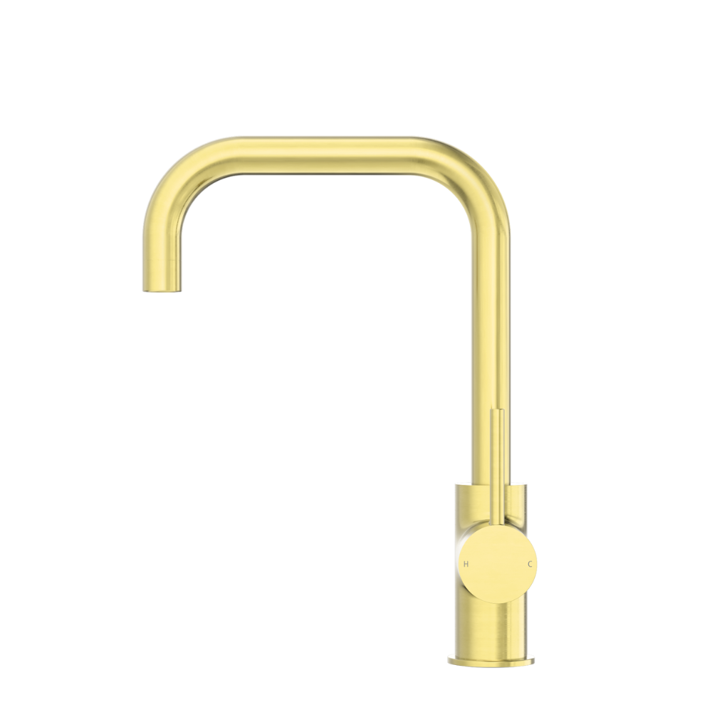 Dolce Square Kitchen Mixer Brushed Gold