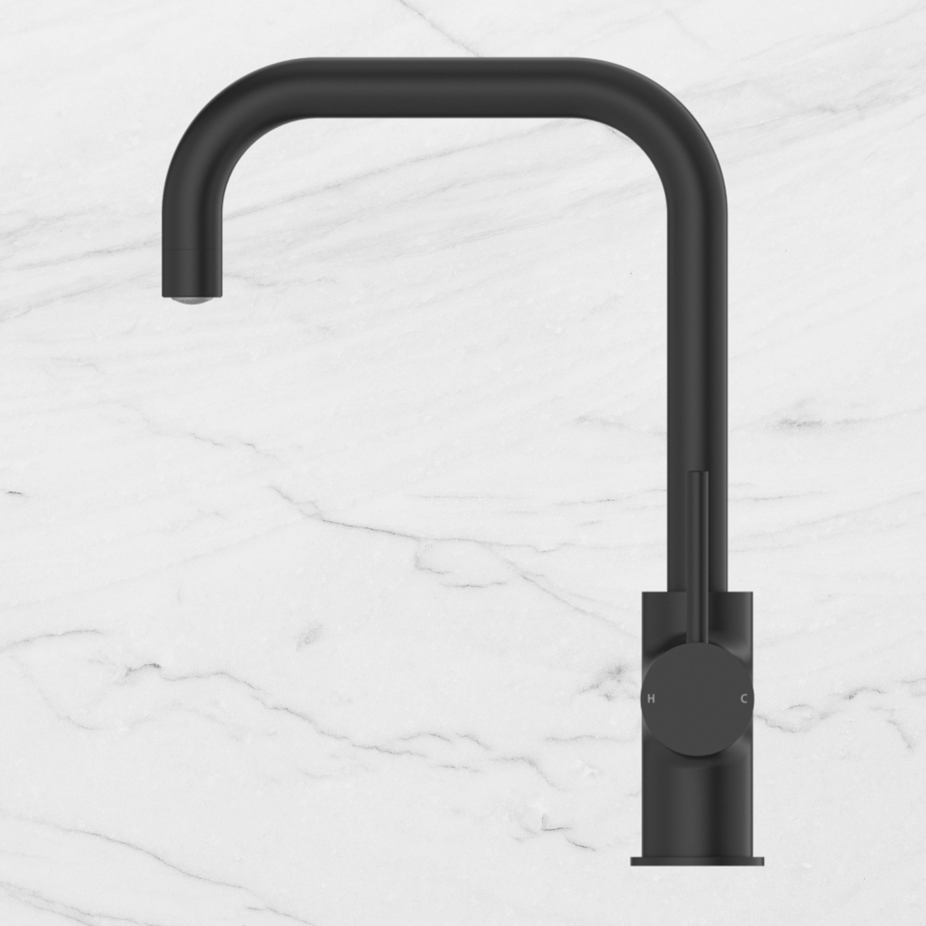 Dolce Square Kitchen Mixer Matte Black