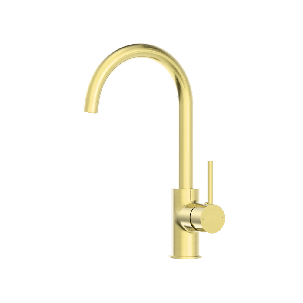 Dolce Kitchen Mixer Gooseneck Brushed Gold