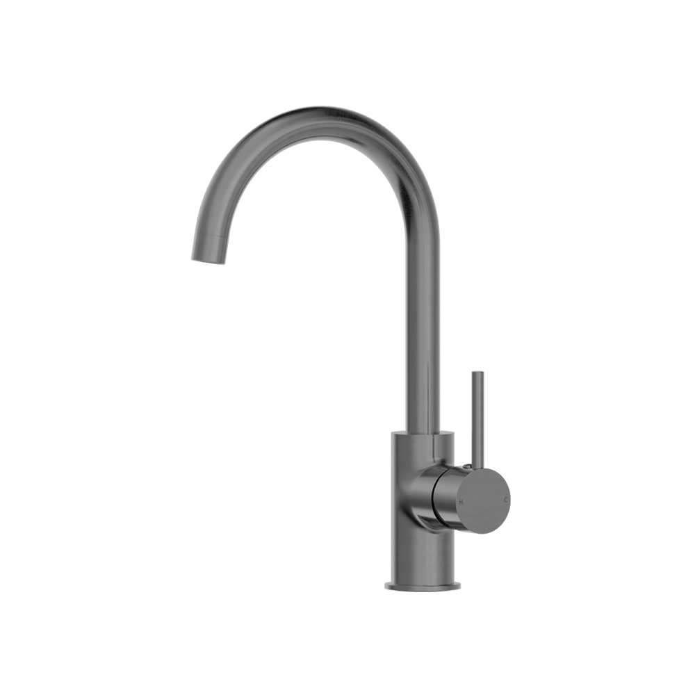 Dolce Kitchen Mixer Gooseneck Brushed Gunmetal