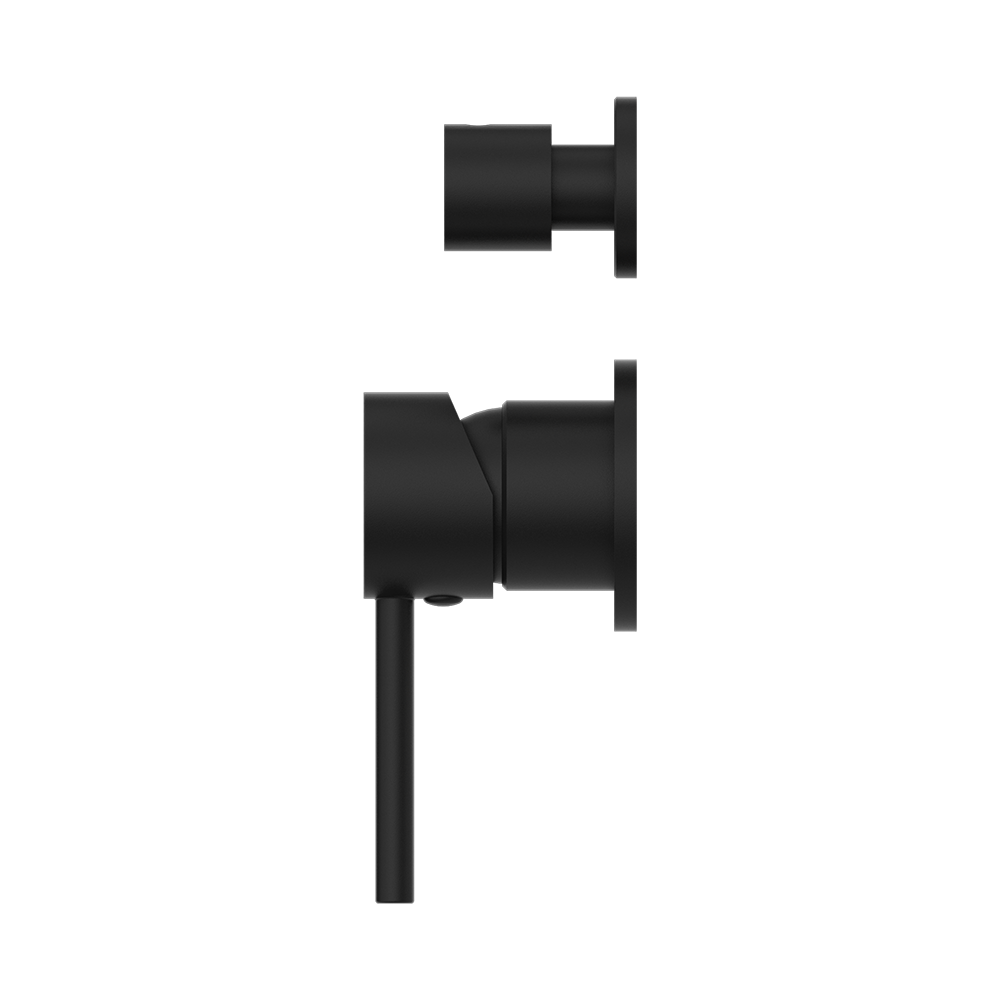 Dolce Shower Mixer with Divertor Separate Back Plate Matte Black