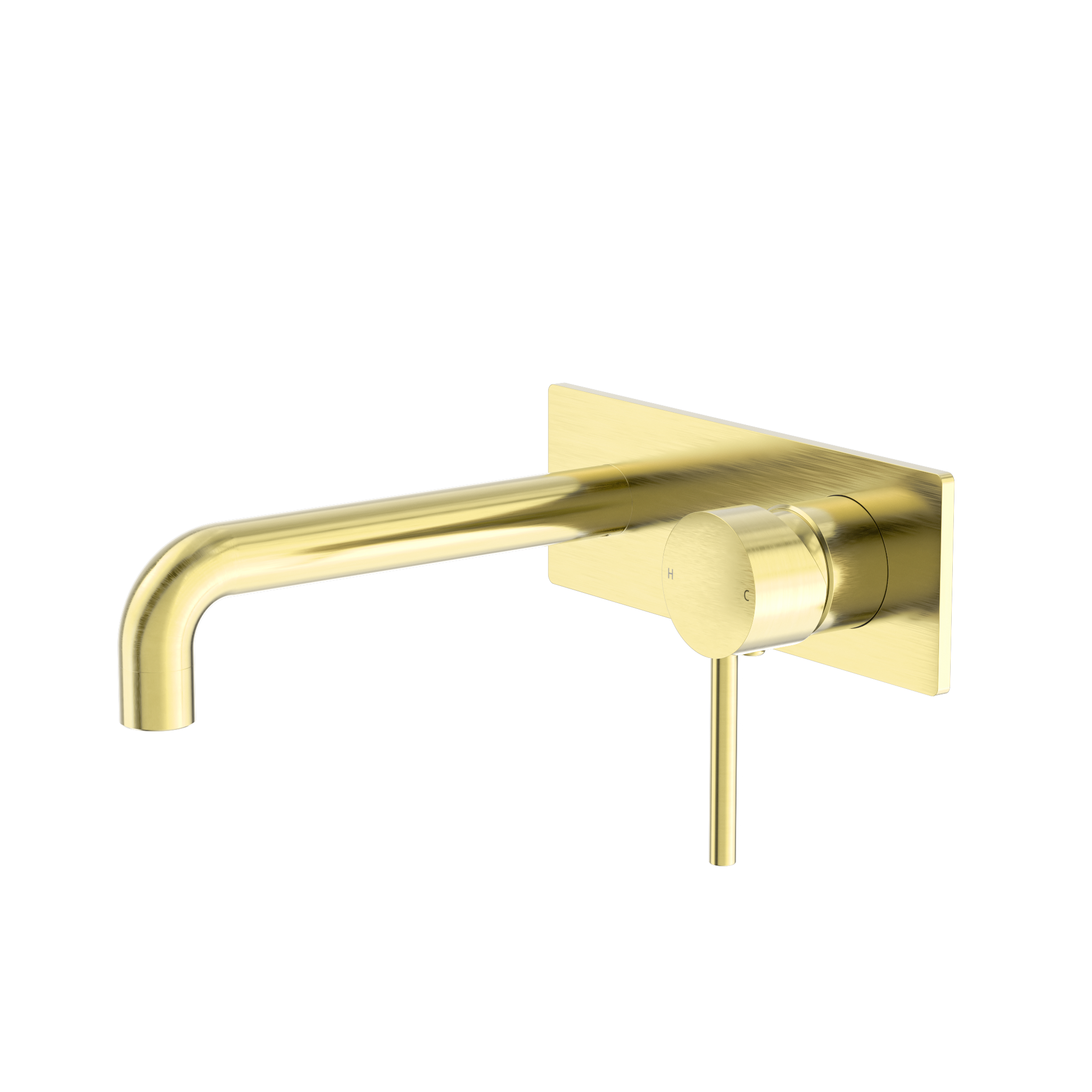 Dolce Wall Basin/Bath Mixer Brushed Gold