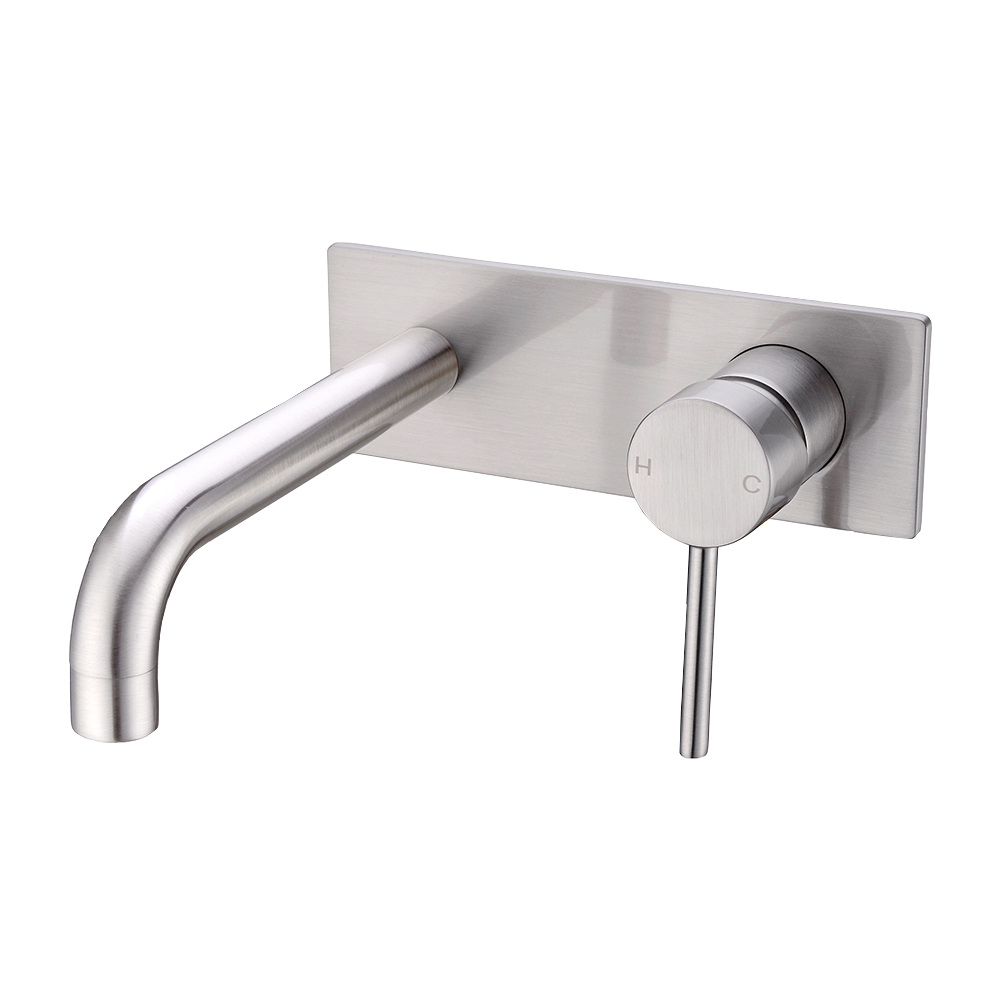 Dolce Wall Basin/Bath Mixer Brushed Nickel