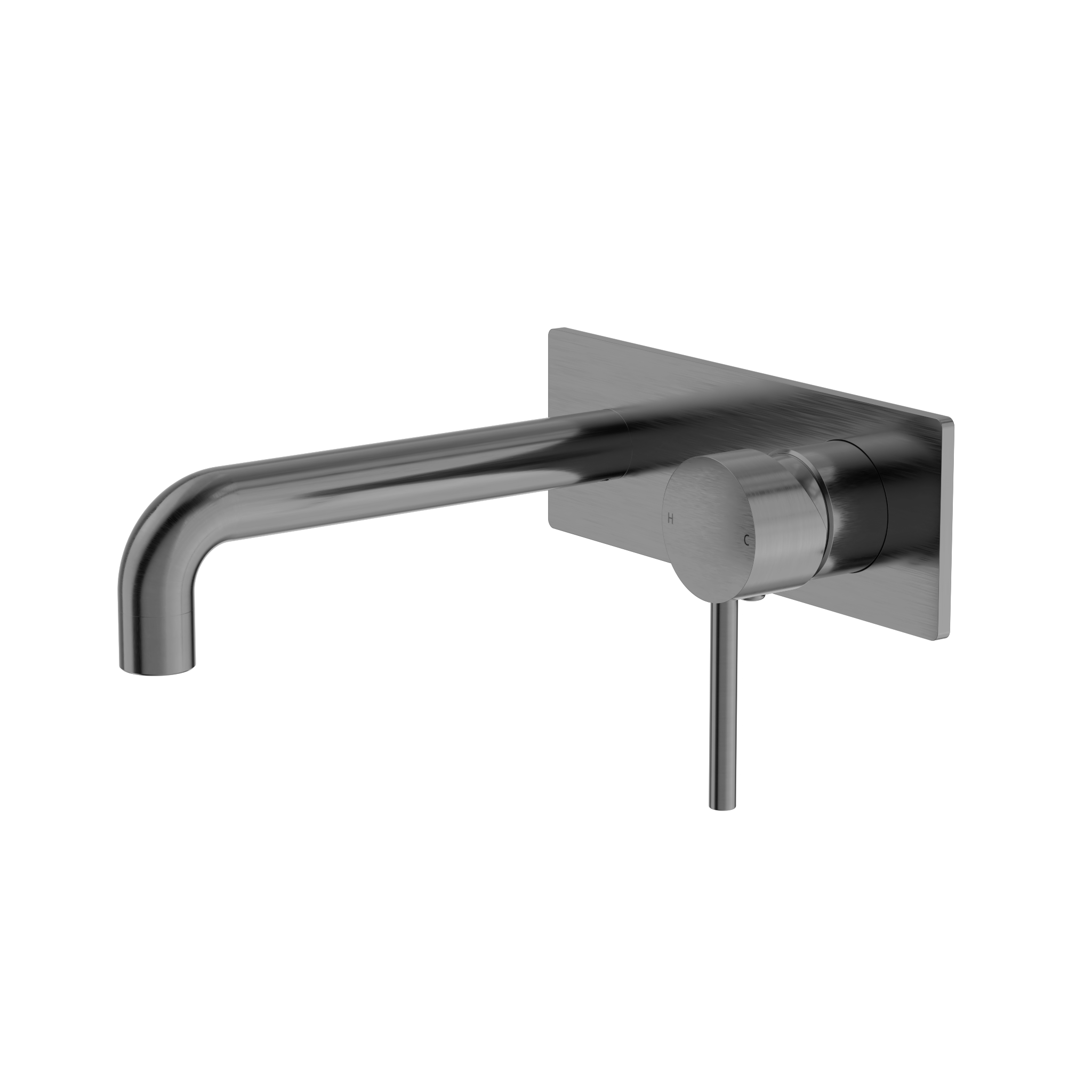 Dolce Wall Basin/Bath Mixer Brushed Gunmetal