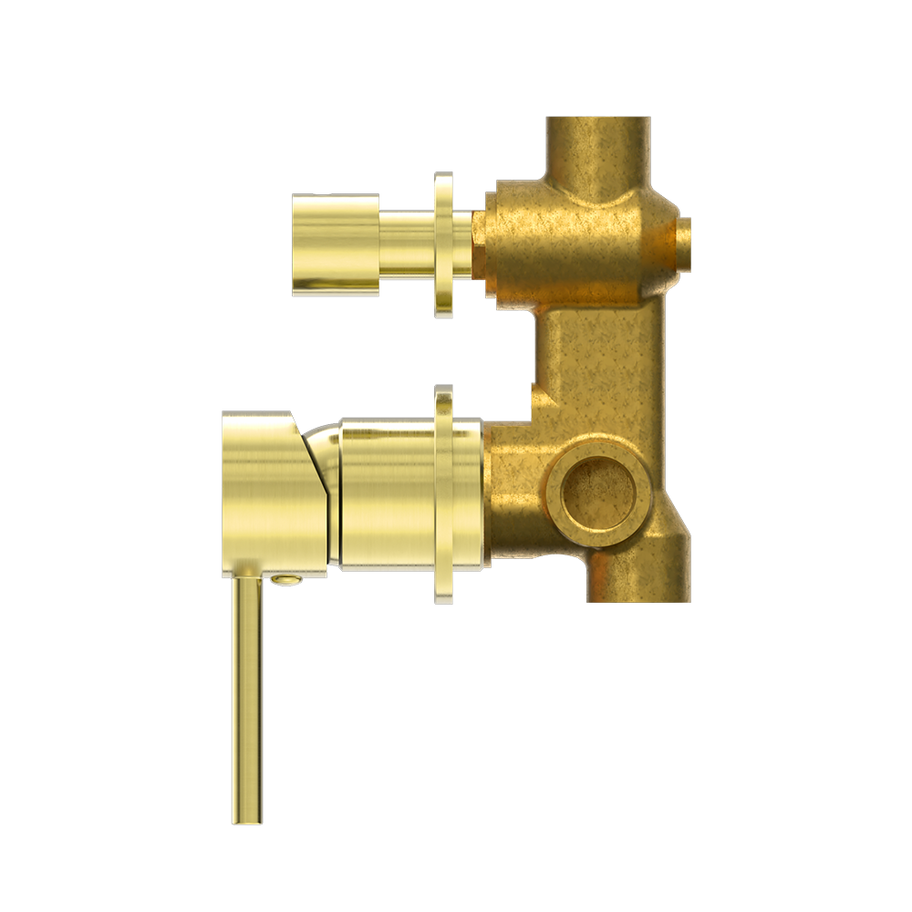 Dolce Shower Mixer with Divertor Separate Back Plate Brushed Gold