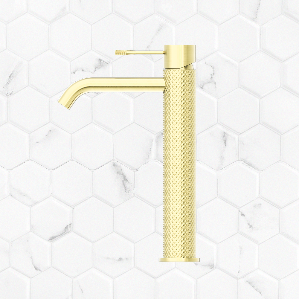 Opal Tall Basin Mixer Brushed Gold