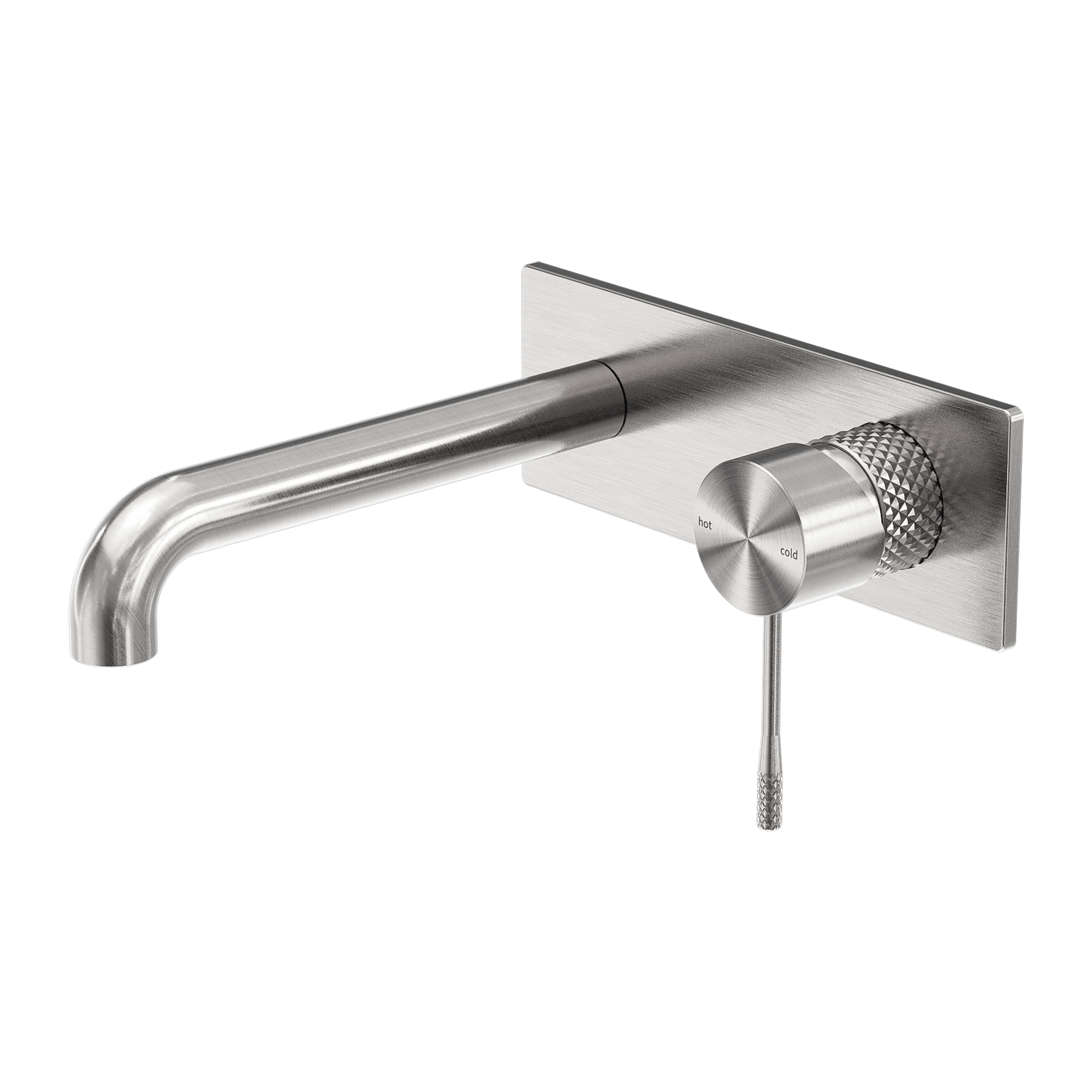 Opal Wall Basin/Bath Mixer 120mm Brushed Nickel