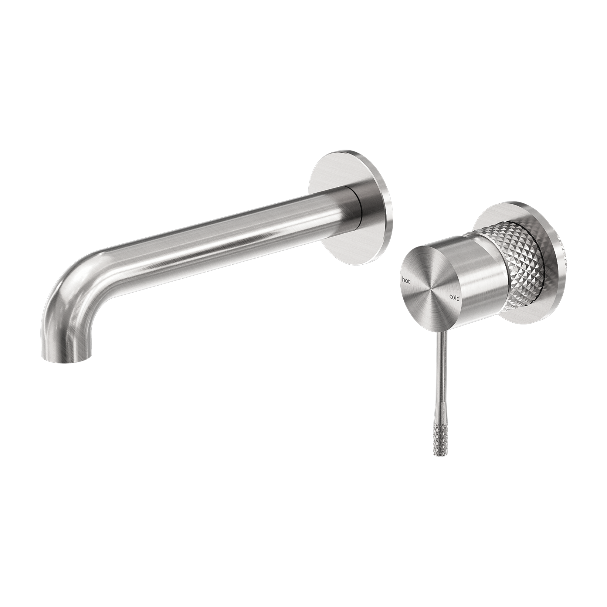 Opal Wall Basin/Bath Mixer Separate Back Plate 160mm Brushed Nickel