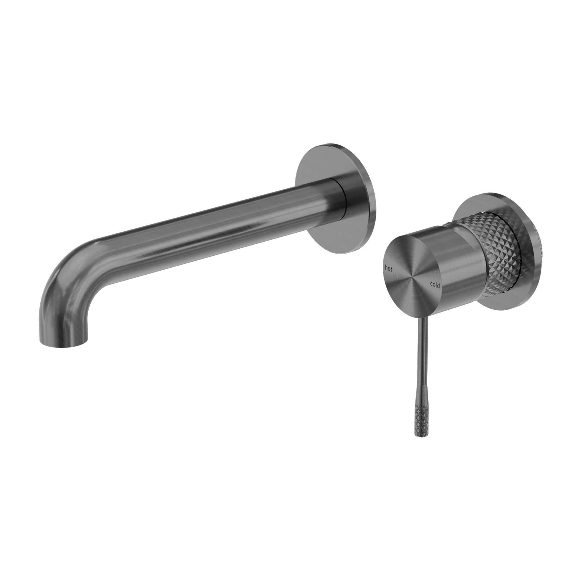 Opal Wall Basin/Bath Mixer Separate Back Plate 160mm Graphite