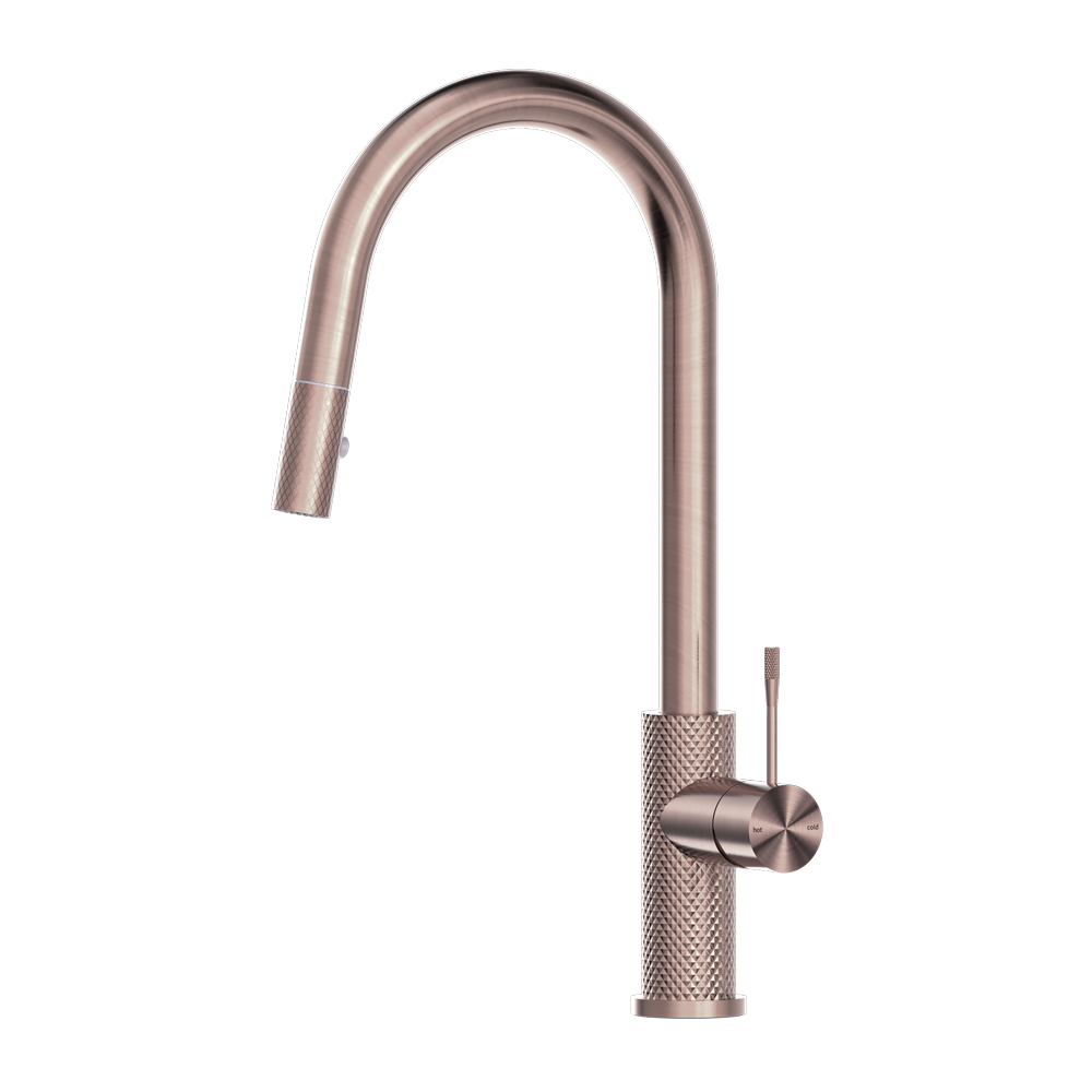 Opal Pull Out Sink Mixer With Vegie Spray Function Brushed Bronze