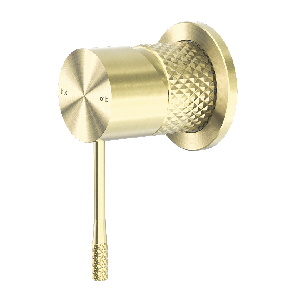 Opal Shower Mixer with 60mm Plate Brushed Gold