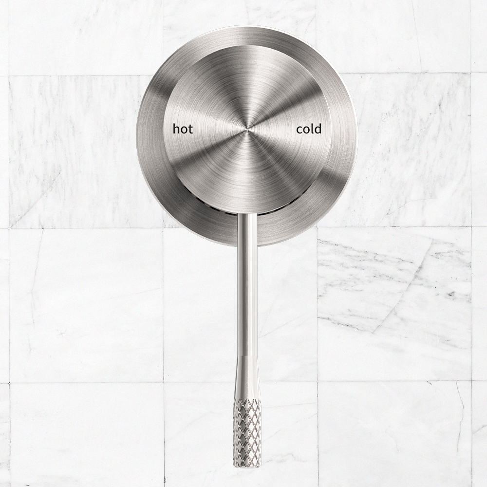 Opal Shower Mixer with 60mm Plate Brushed Nickel