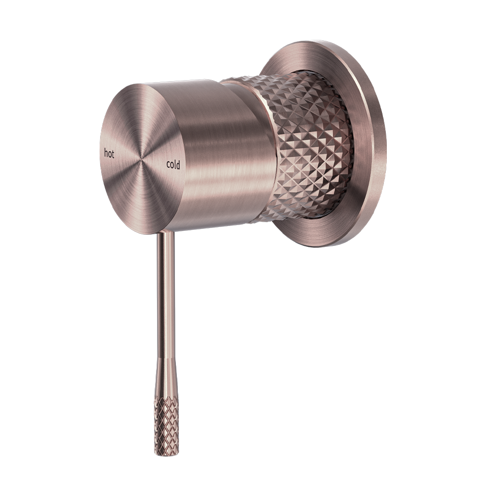 Opal Shower Mixer with 60mm Plate Brushed Bronze