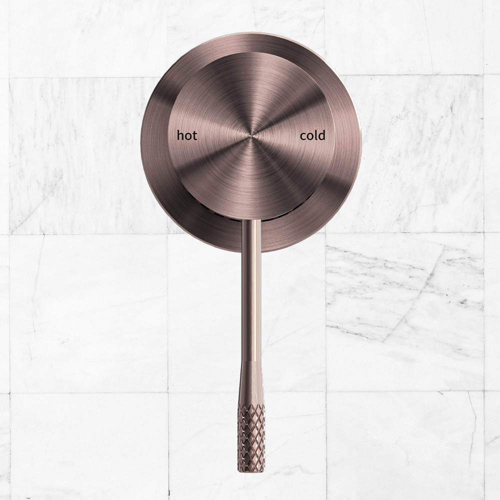 Opal Shower Mixer with 60mm Plate Brushed Bronze