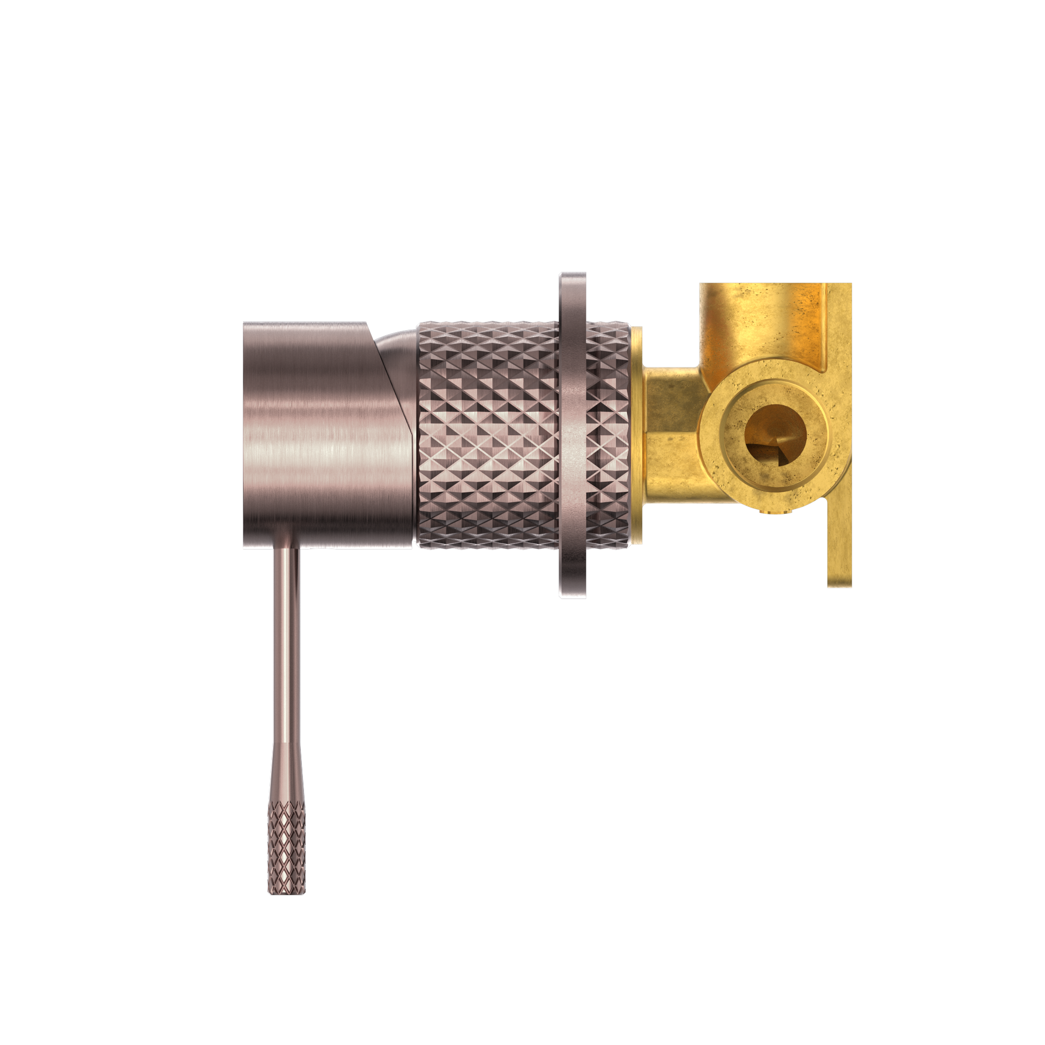 Opal Shower Mixer with 60mm Plate Brushed Bronze